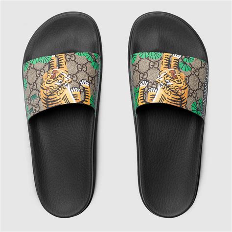 bengal gucci slides|Gucci tiger bengal.